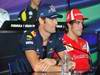 GP ITALIA, 08.09.2011- Conferenza Stampa, Mark Webber (AUS), Red Bull Racing, RB7 e Fernando Alonso (ESP), Ferrari, F-150 Italia 