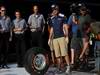 GP ITALIA, 08.09.2011- Rubens Barrichello (BRA), Williams FW33 writes his name with a tire