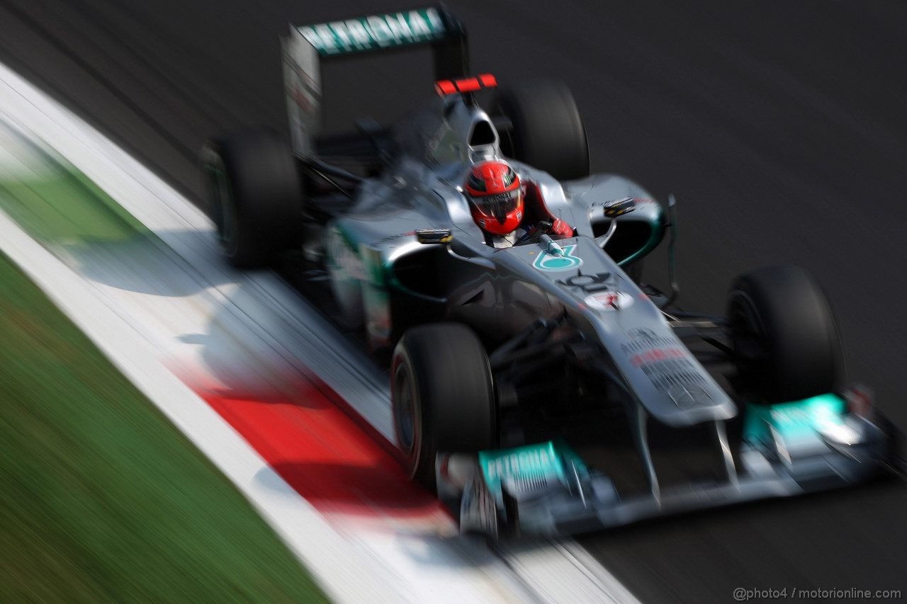 GP ITALIA, 10.09.2011- Prove Libere 3, Sabato, Michael Schumacher (GER), Mercedes GP Petronas F1 Team, MGP W02 