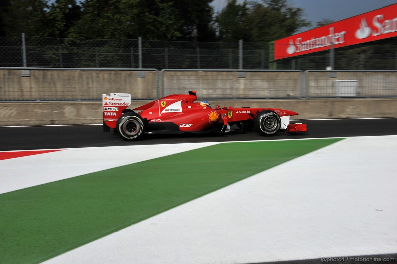 GP ITALIA, 10.09.2011- Prove Libere 3, Sabato, Fernando Alonso (ESP), Ferrari, F-150 Italia 