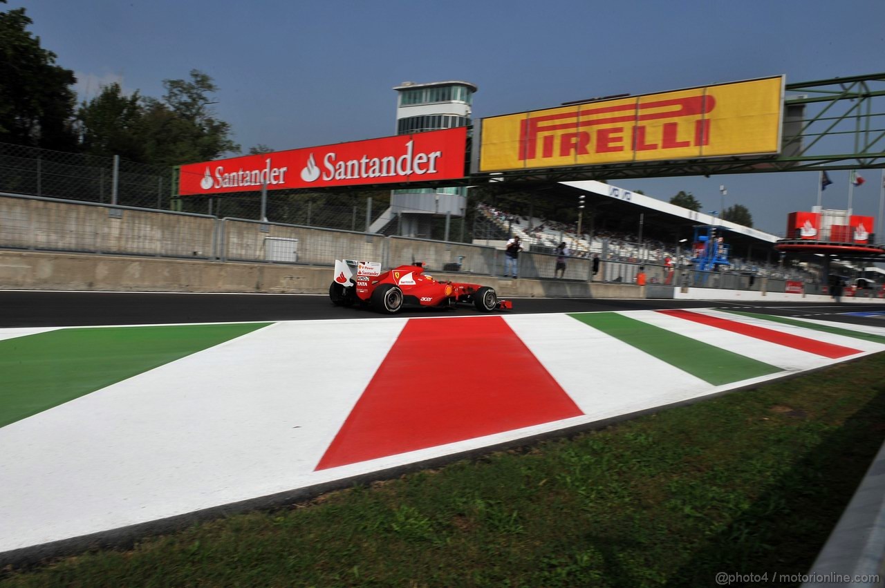 GP ITALIA, 10.09.2011- Prove Libere 3, Sabato, Fernando Alonso (ESP), Ferrari, F-150 Italia 
