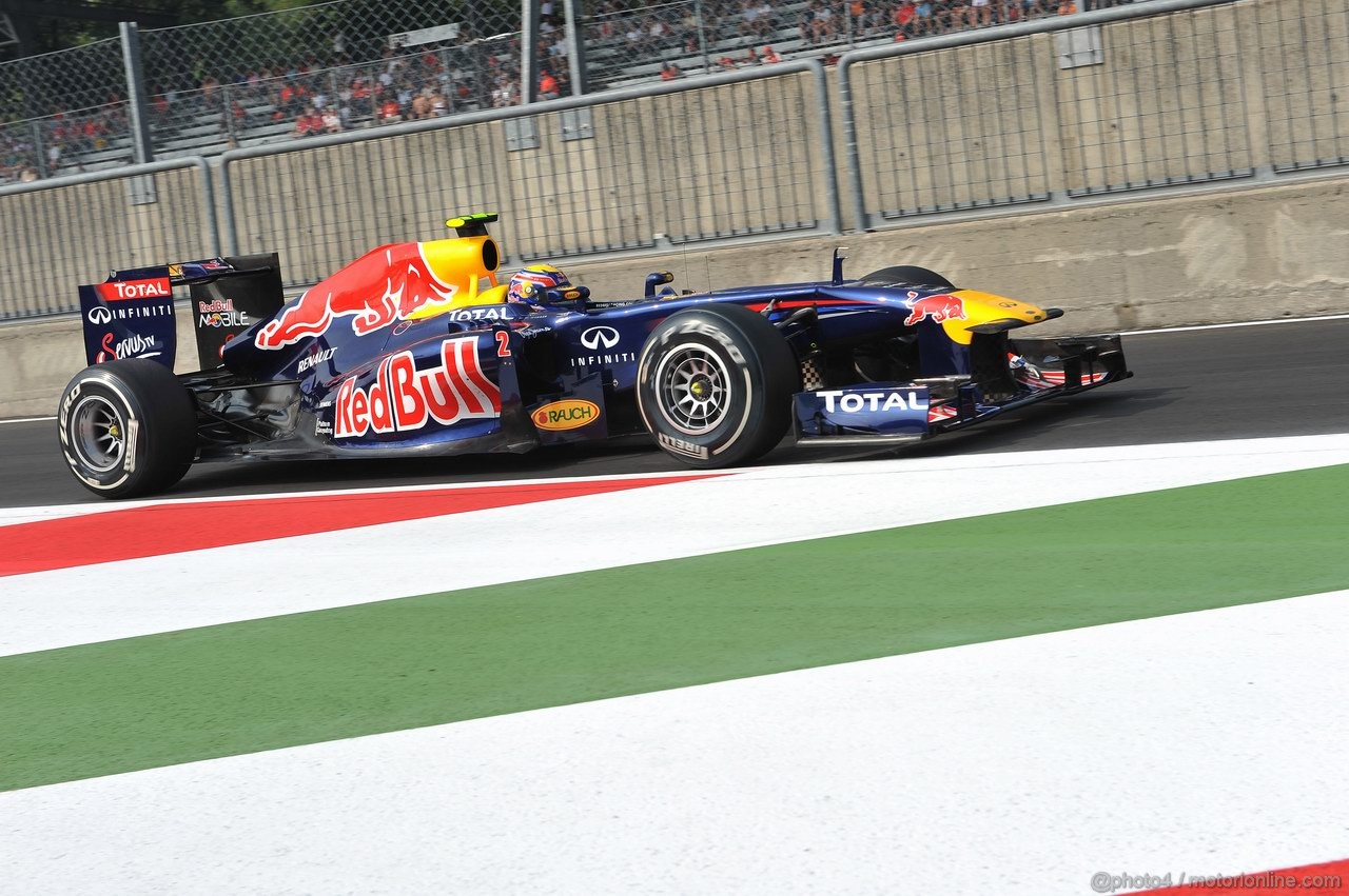 GP ITALIA, 10.09.2011- Prove Libere 3, Sabato, Mark Webber (AUS), Red Bull Racing, RB7 
