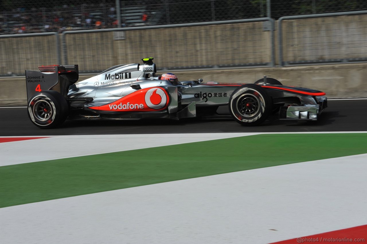 GP ITALIA, 10.09.2011- Prove Libere 3, Sabato, Jenson Button (GBR), McLaren  Mercedes, MP4-26 