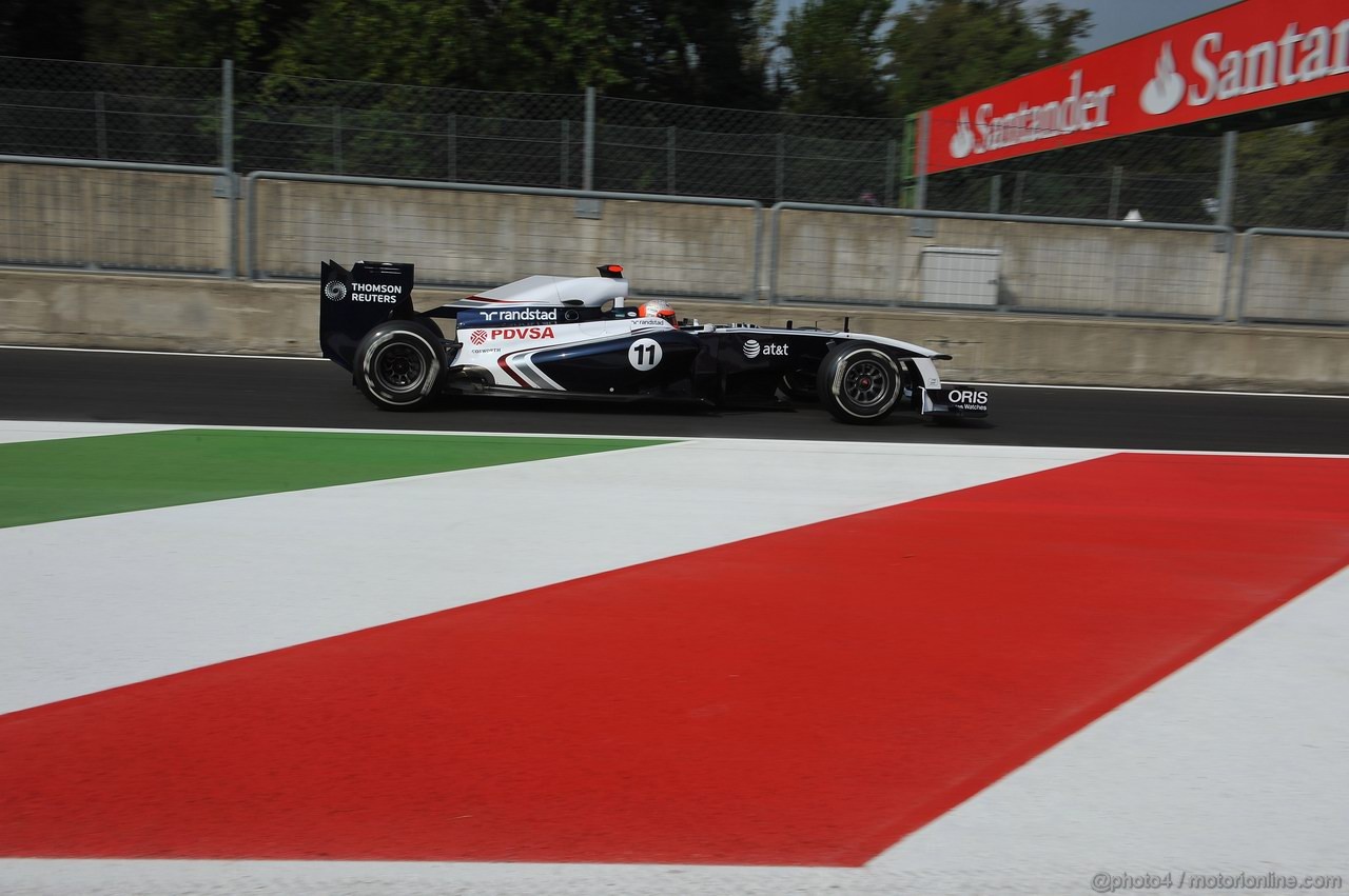 GP ITALIA, 10.09.2011- Prove Libere 3, Sabato, Rubens Barrichello (BRA), Williams FW33