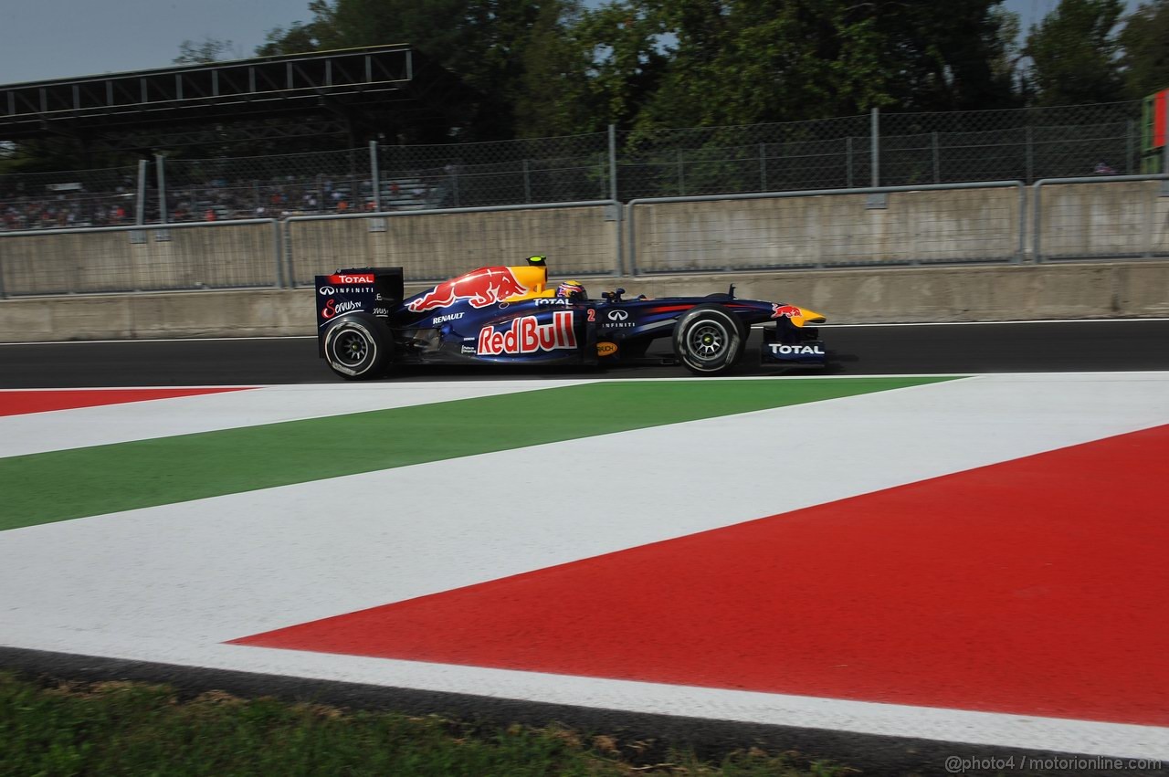 GP ITALIA, 10.09.2011- Prove Libere 3, Sabato, Mark Webber (AUS), Red Bull Racing, RB7 