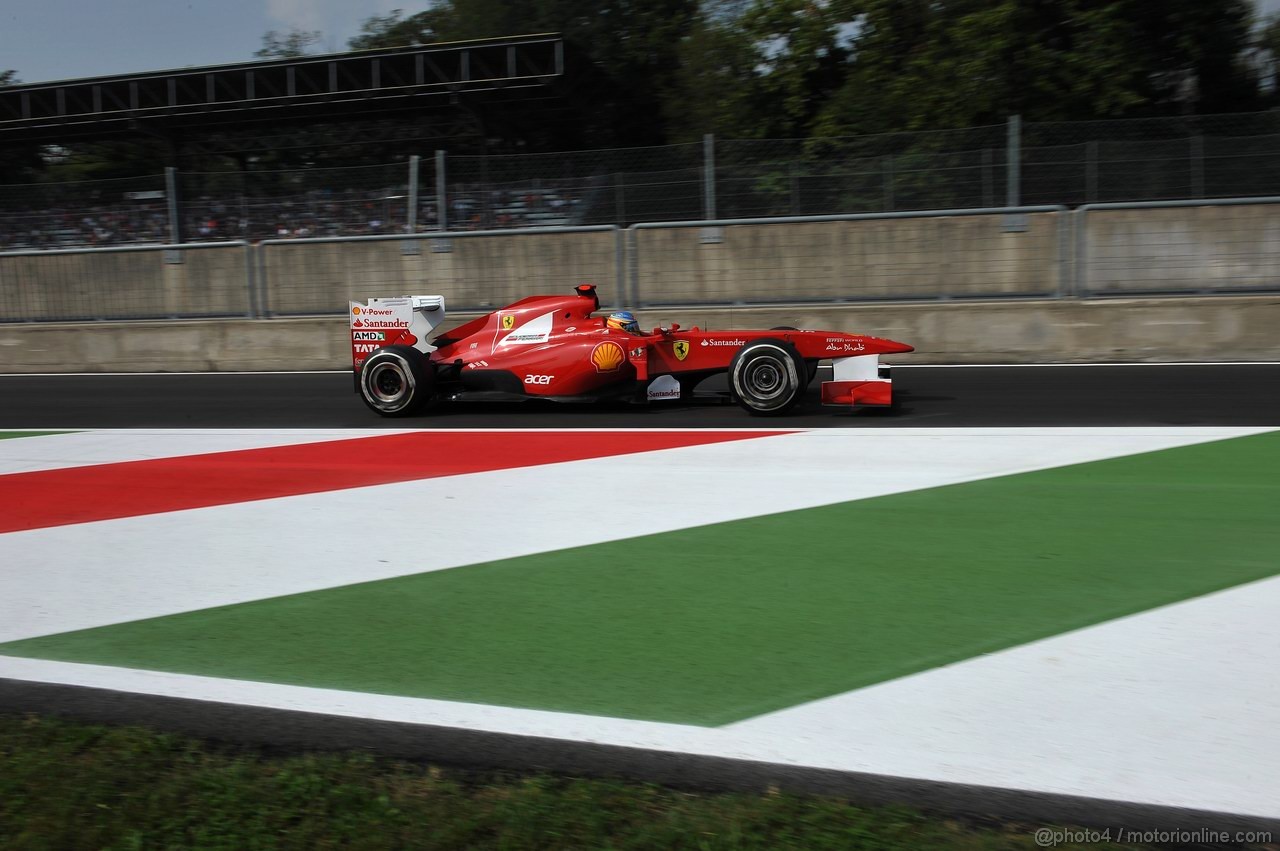 GP ITALIA, 10.09.2011- Prove Libere 3, Sabato, Fernando Alonso (ESP), Ferrari, F-150 Italia