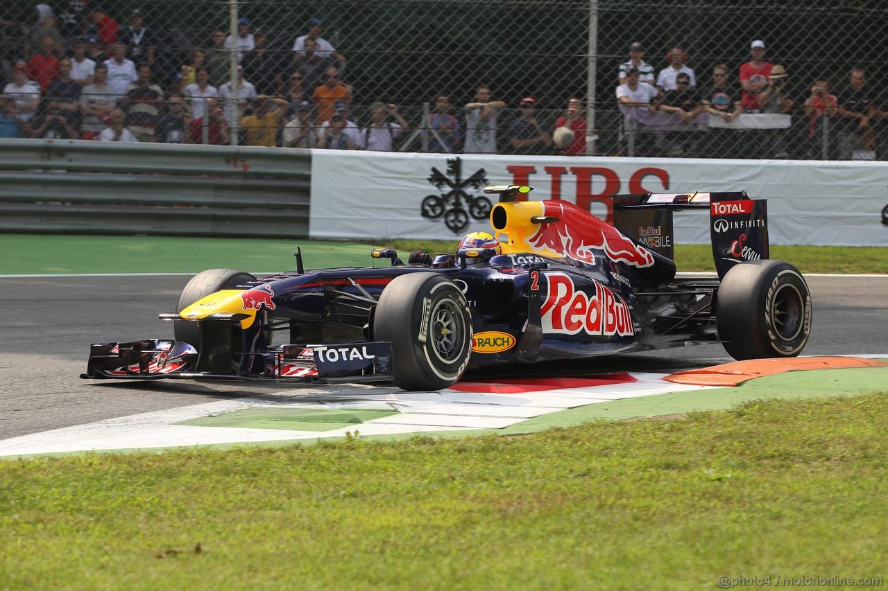 GP ITALIA, 10.09.2011- Prove Libere 3, Sabato, Mark Webber (AUS), Red Bull Racing, RB7