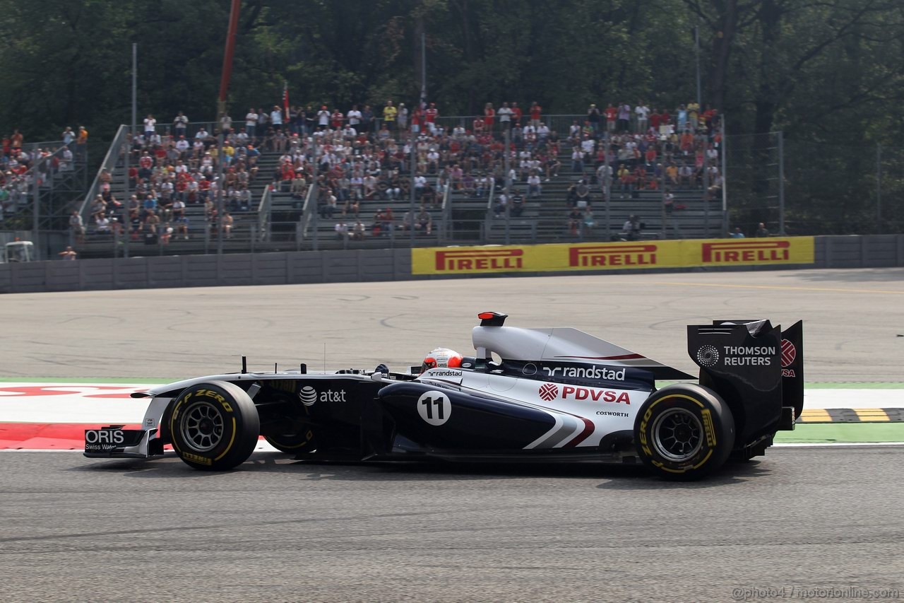 GP ITALIA, 10.09.2011- Prove Libere 3, Sabato, Rubens Barrichello (BRA), Williams FW33