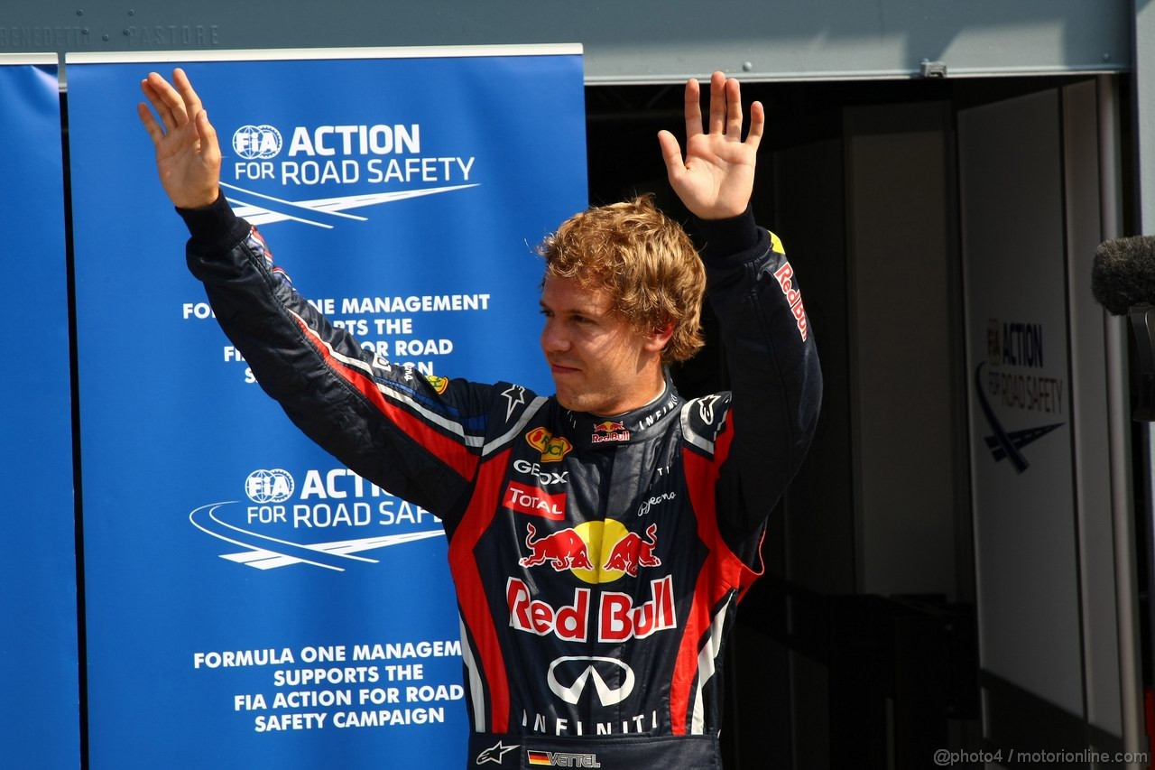 GP ITALIA, 10.09.2011- Qualifiche, Sebastian Vettel (GER), Red Bull Racing, RB7 pole position 