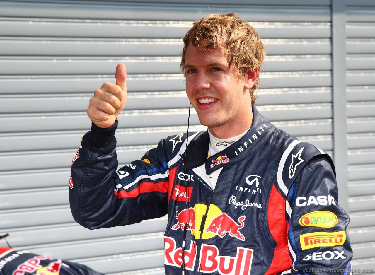 GP ITALIA, 10.09.2011- Qualifiche, Sebastian Vettel (GER), Red Bull Racing, RB7 pole position 