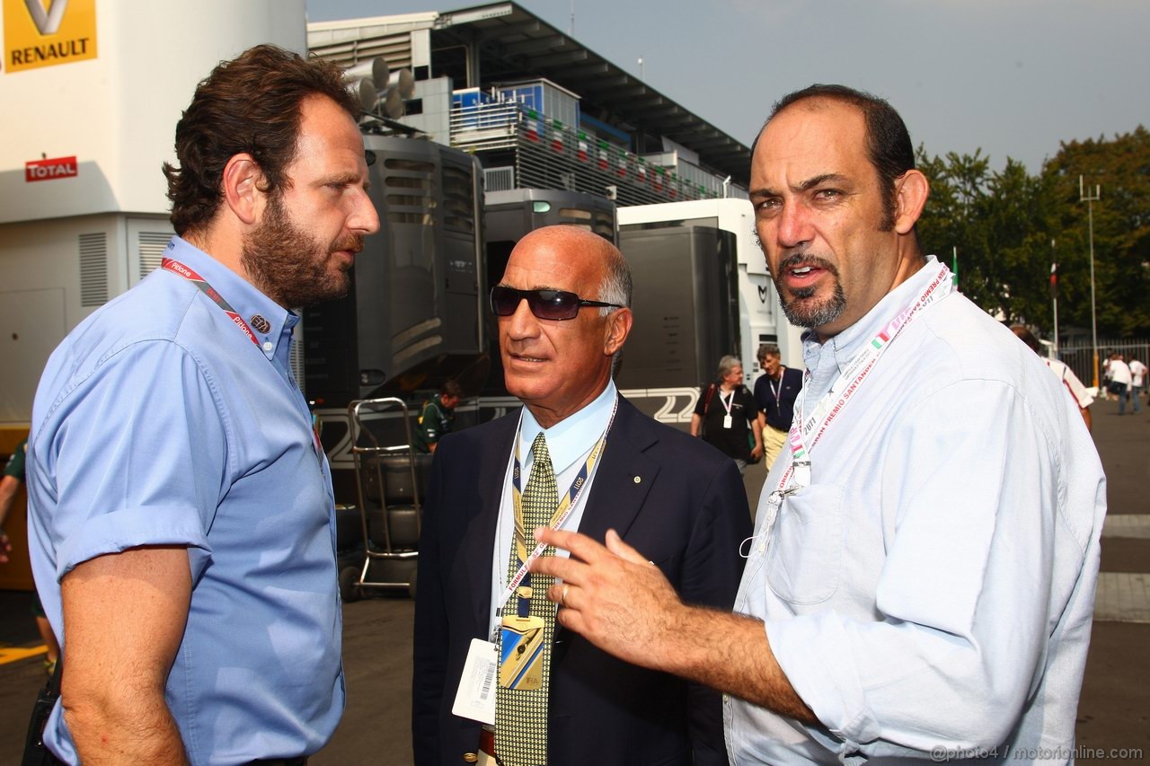 GP ITALIA, 10.09.2011- Qualifiche, Matteo Bonciani (ITA) FIA Head of communications e Dr. Angelo Sticchi Damiani (ITA) Aci Csai President 