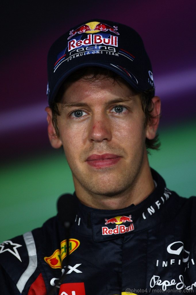 GP ITALIA, 10.09.2011- Qualifiche, Conferenza Stampa, Sebastian Vettel (GER), Red Bull Racing, RB7