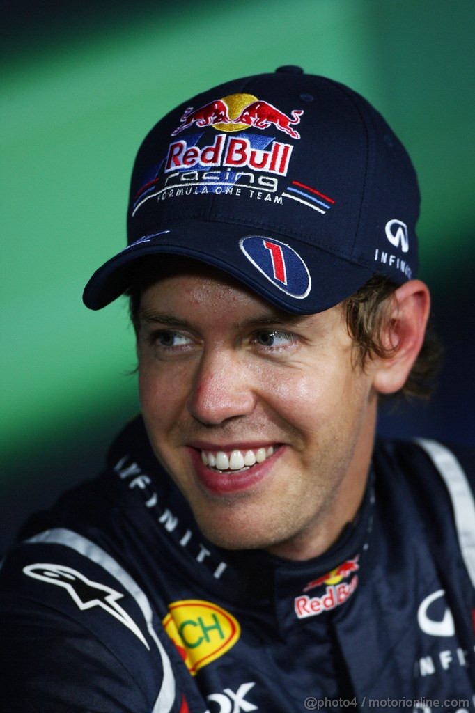 GP ITALIA, 10.09.2011- Qualifiche, Conferenza Stampa, Sebastian Vettel (GER), Red Bull Racing, RB7