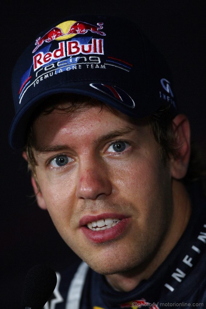 GP ITALIA, 10.09.2011- Qualifiche, Conferenza Stampa, Sebastian Vettel (GER), Red Bull Racing, RB7 