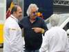 GP ITALIA, 10.09.2011- Colin Kolles (GER), HRT F1 Team, Team Principal, Flavio Briatore (ITA) e Bernie Ecclestone (GBR), President e CEO of Formula One Management  