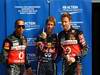 GP ITALIA, 10.09.2011- Qualifiche, Sebastian Vettel (GER), Red Bull Racing, RB7 pole position, Lewis Hamilton (GBR), McLaren  Mercedes, MP4-26 secondo e Jenson Button (GBR), McLaren  Mercedes, MP4-26 terzo 