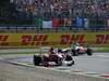 GP ITALIA, 10.09.2011- Qualifiche, Fernando Alonso (ESP), Ferrari, F-150 Italia e Jenson Button (GBR), McLaren  Mercedes, MP4-26 