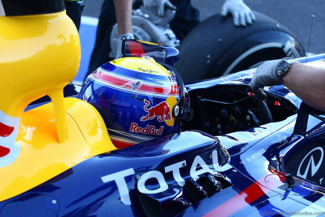GP ITALIA, 09.09.2011- Prove Libere 1, Venerdi', Mark Webber (AUS), Red Bull Racing, RB7 
