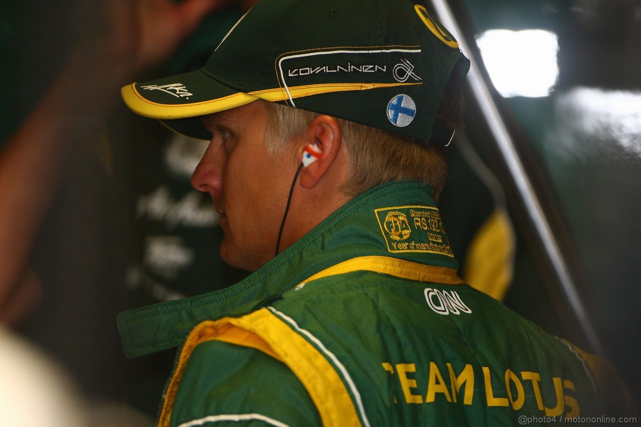 GP ITALIA, 09.09.2011- Prove Libere 1, Venerdi', Heikki Kovalainen (FIN), Team Lotus, TL11 