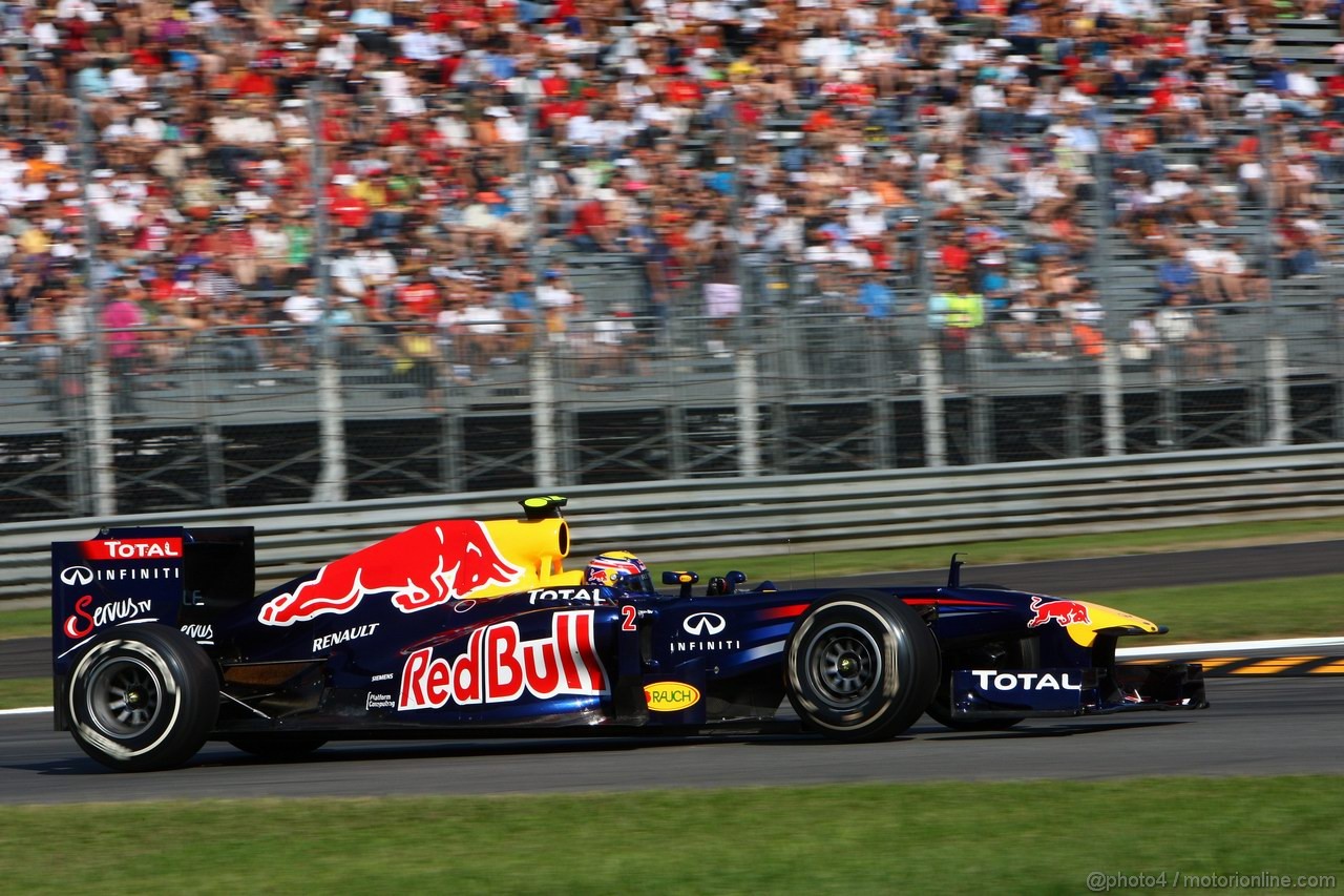 GP ITALIA, 09.09.2011- Prove Libere 1, Venerdi', Mark Webber (AUS), Red Bull Racing, RB7 