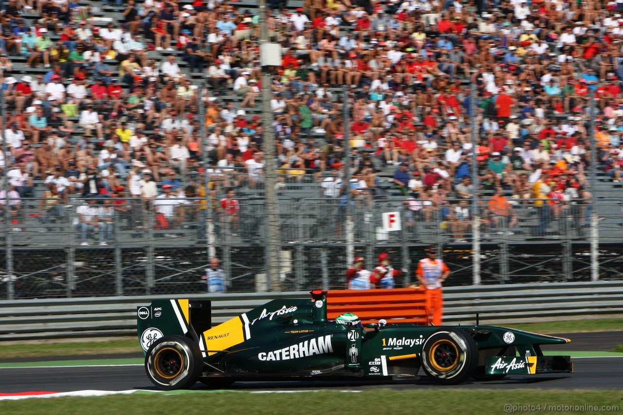 GP ITALIA, 09.09.2011- Prove Libere 1, Venerdi', Heikki Kovalainen (FIN), Team Lotus, TL11 