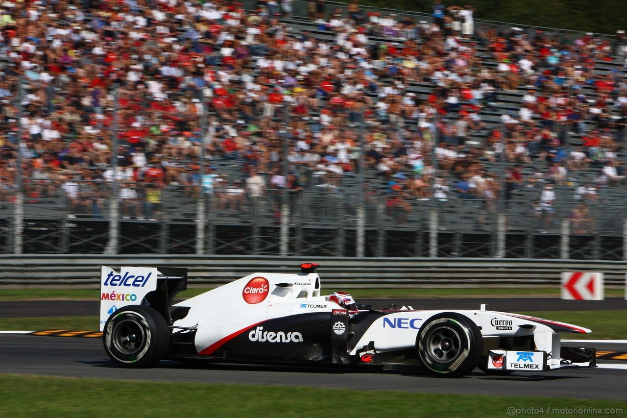 GP ITALIA, 09.09.2011- Prove Libere 1, Venerdi', Kamui Kobayashi (JAP), Sauber F1 Team C30 