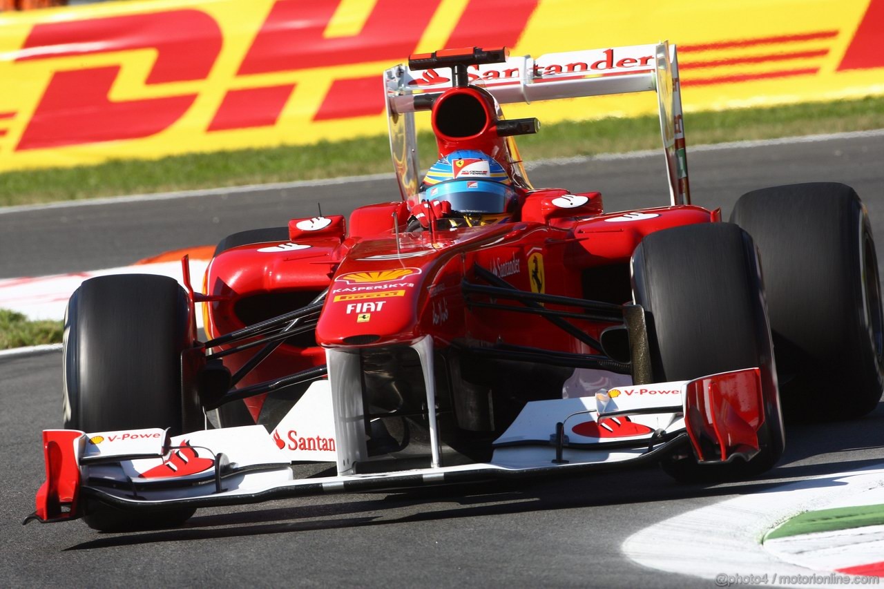 GP ITALIA, 09.09.2011- Prove Libere 1, Venerdi', Fernando Alonso (ESP), Ferrari, F-150 Italia 