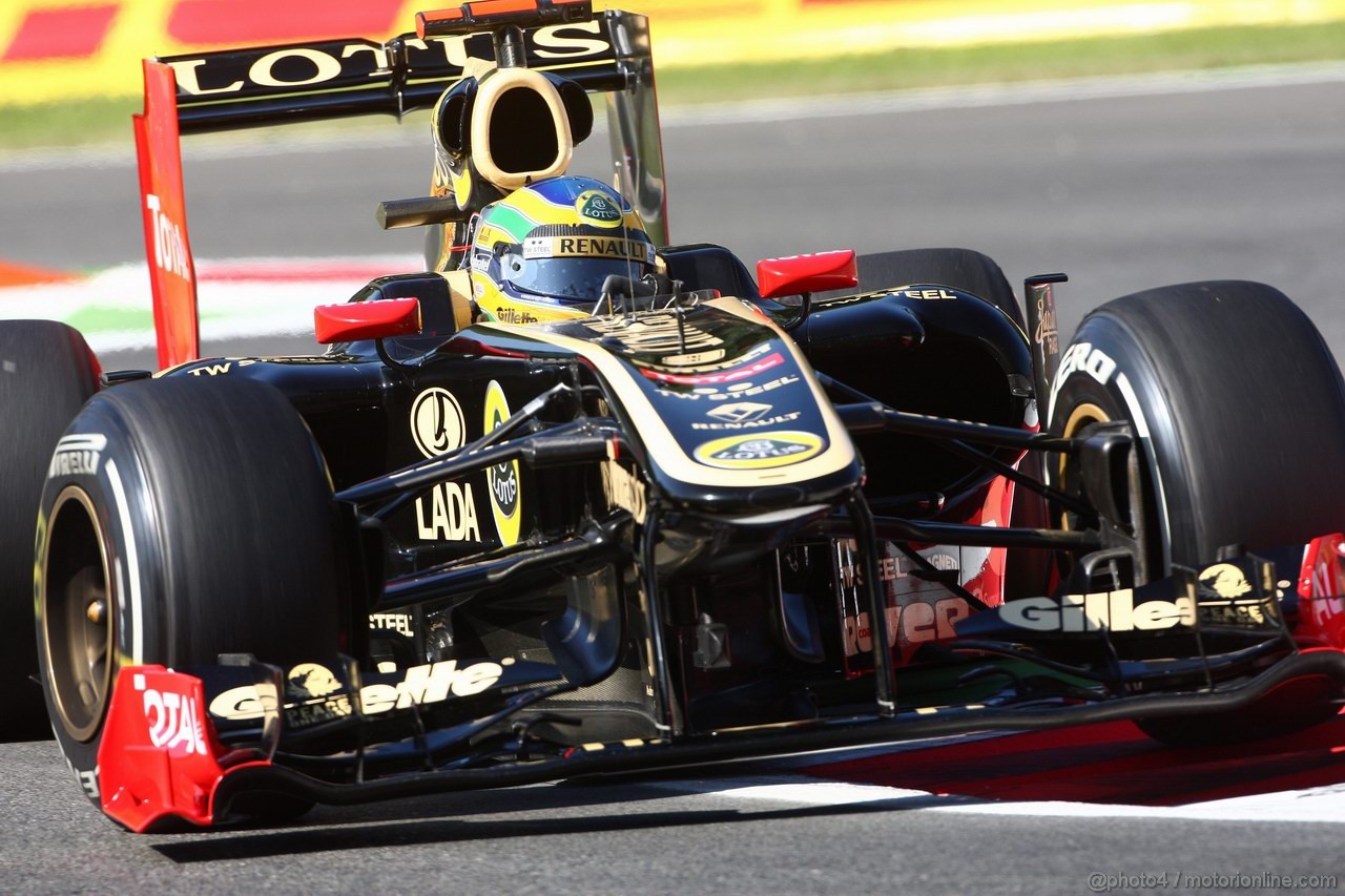 GP ITALIA, 09.09.2011- Prove Libere 1, Venerdi', Bruno Senna (BRA), Lotus Renault GP R31 