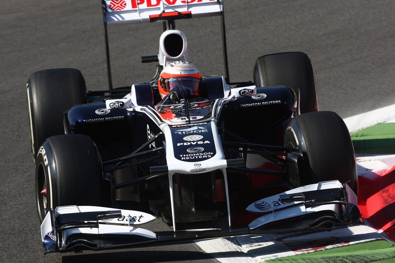 GP ITALIA, 09.09.2011- Prove Libere 1, Venerdi', Rubens Barrichello (BRA), Williams FW33