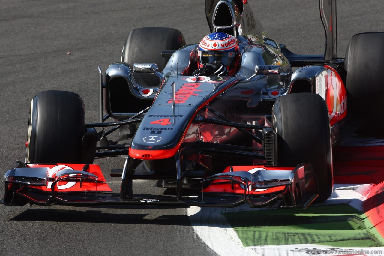 GP ITALIA, 09.09.2011- Prove Libere 1, Venerdi', Jenson Button (GBR), McLaren Mercedes, MP4-26