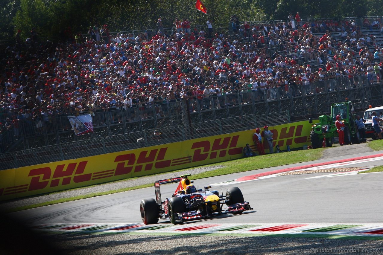 GP ITALIA, 09.09.2011- Prove Libere 1, Venerdi', Mark Webber (AUS), Red Bull Racing, RB7 