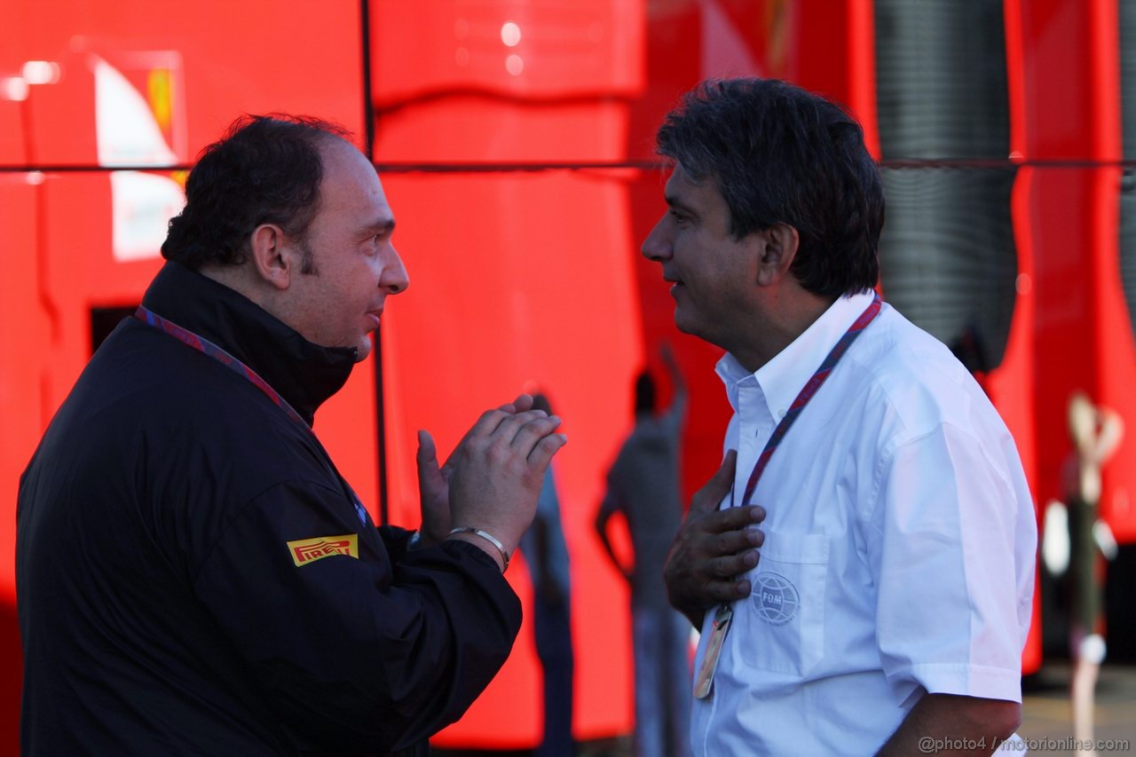 GP ITALIA, 09.09.2011- Prove Libere 1, Venerdi', Colin Kolles (GER), HRT F1 Team, Team Principal  e Pasquale Lattuneddu (ITA), FOM 