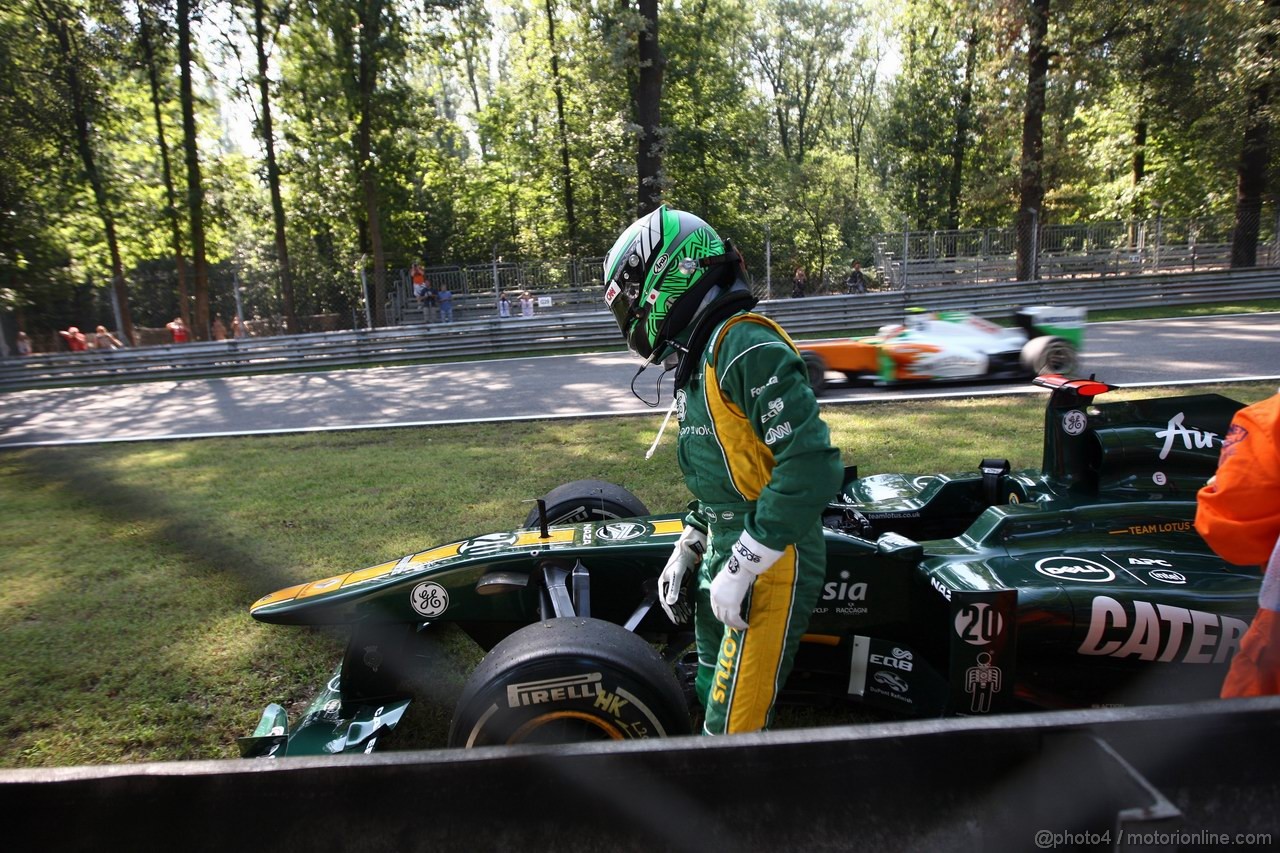 GP ITALIA, 09.09.2011- Prove Libere 1, Venerdi', Heikki Kovalainen (FIN), Team Lotus, TL11 