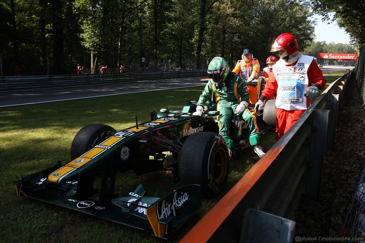 GP ITALIA, 09.09.2011- Prove Libere 1, Venerdi', Heikki Kovalainen (FIN), Team Lotus, TL11 