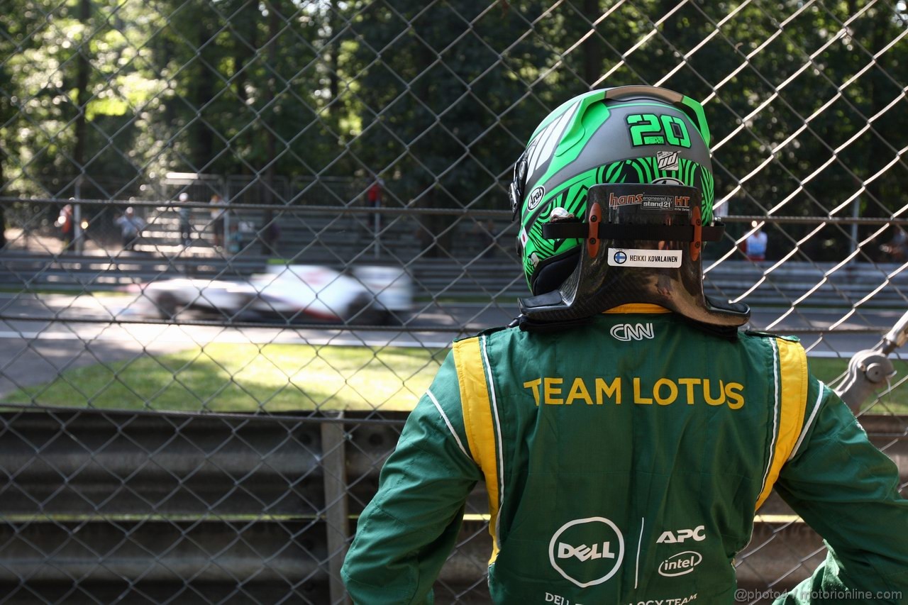 GP ITALIA, 09.09.2011- Prove Libere 1, Venerdi', Heikki Kovalainen (FIN), Team Lotus, TL11