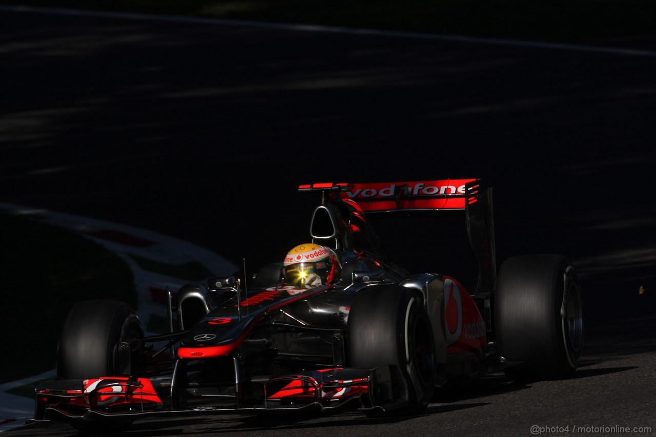 GP ITALIA, 09.09.2011- Prove Libere 1, Venerdi', Lewis Hamilton (GBR), McLaren Mercedes, MP4-26