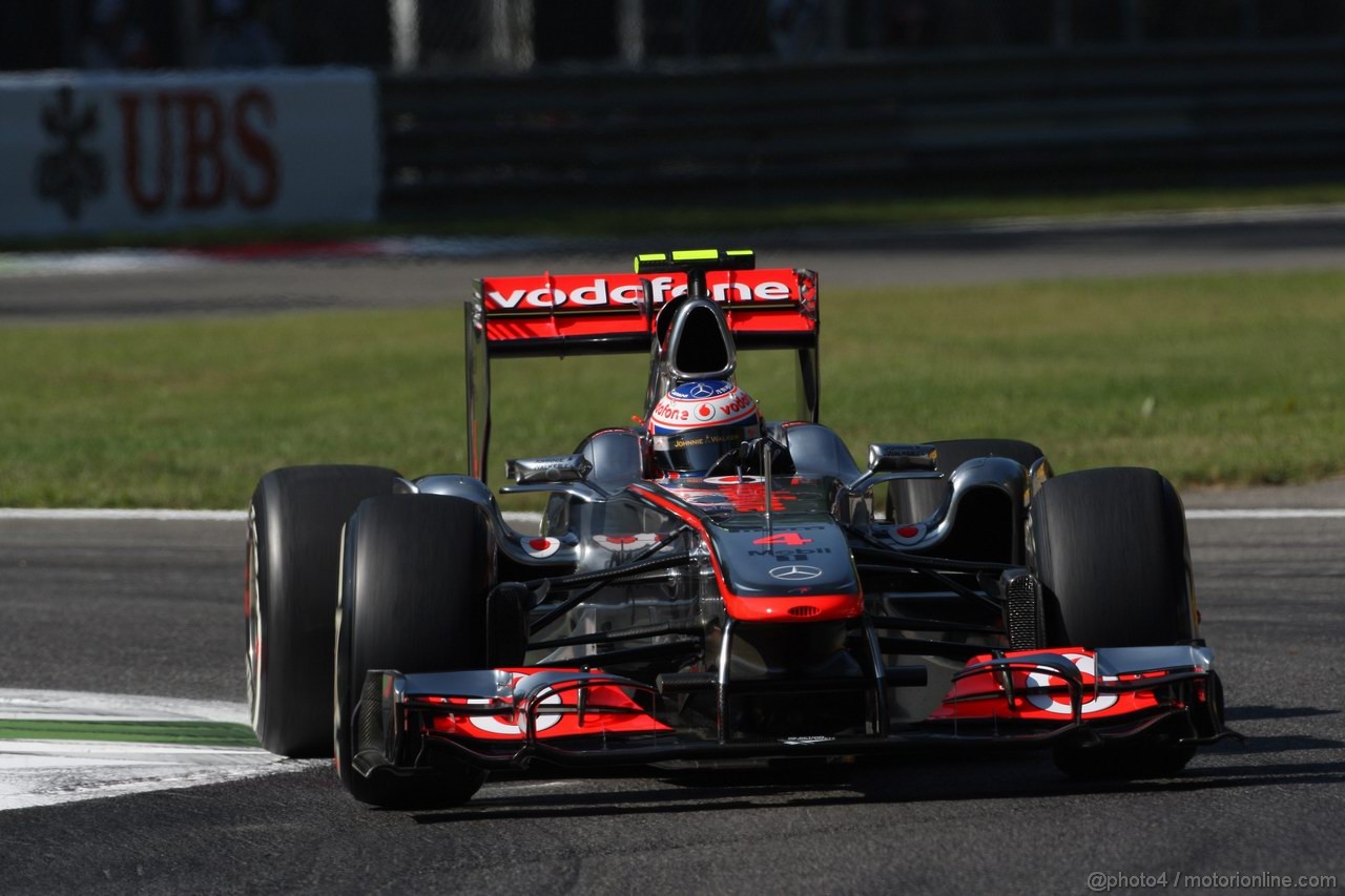 GP ITALIA, 09.09.2011- Prove Libere 1, Venerdi', Jenson Button (GBR), McLaren Mercedes, MP4-26
