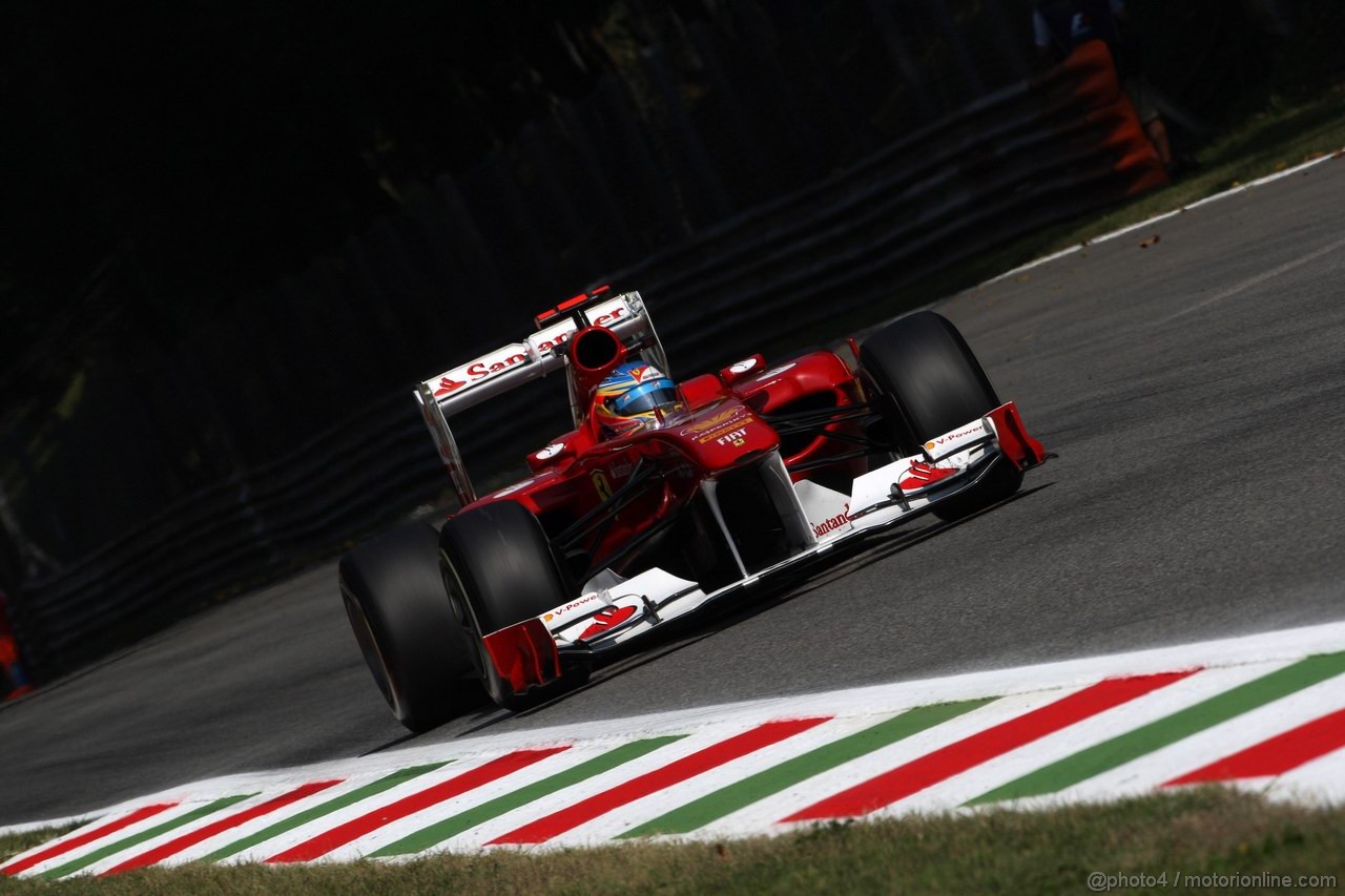 GP ITALIA, 09.09.2011- Prove Libere 2, Venerdi', Fernando Alonso (ESP), Ferrari, F-150 Italia 