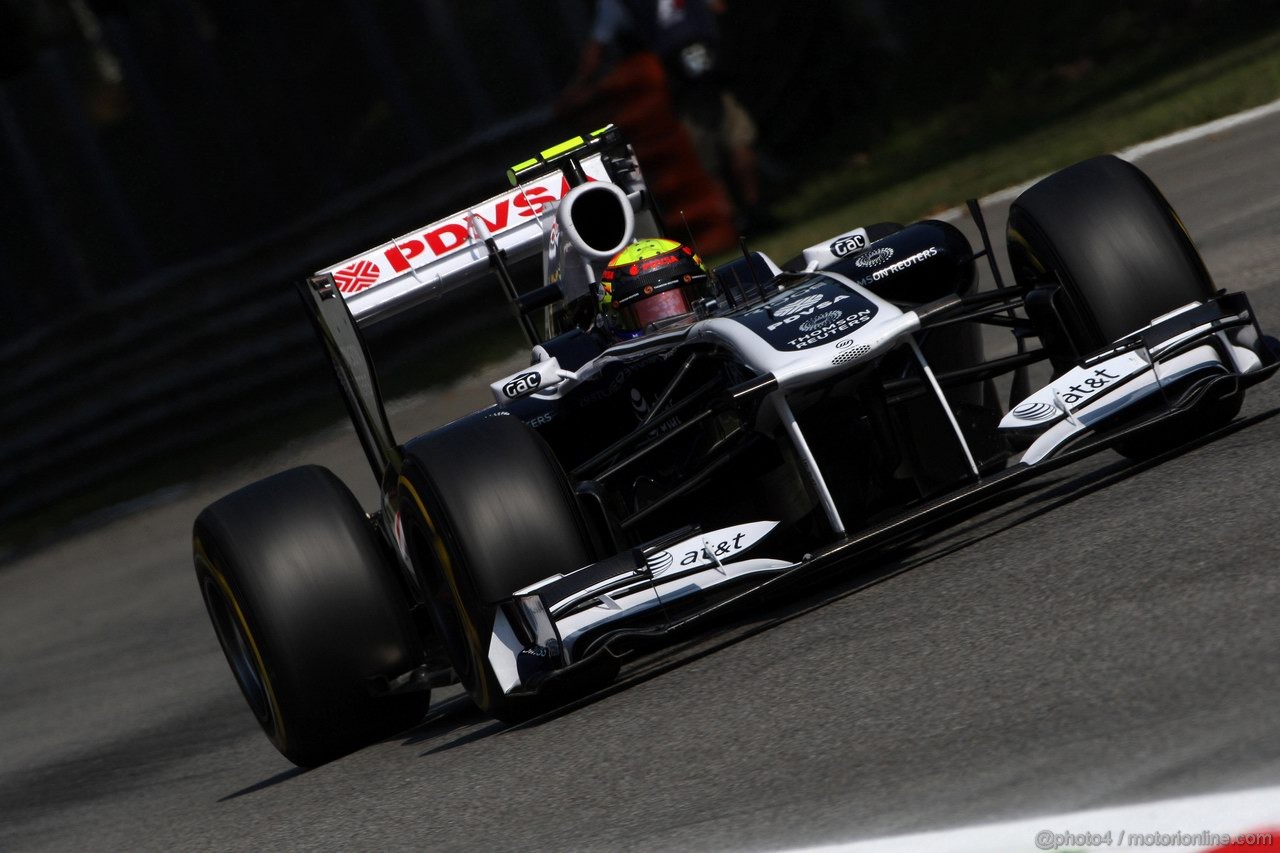 GP ITALIA, 09.09.2011- Prove Libere 2, Venerdi', Pastor Maldonado (VEN), Williams FW33 