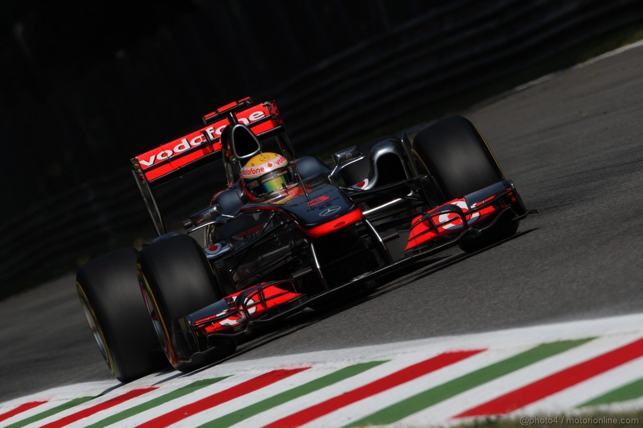 GP ITALIA, 09.09.2011- Prove Libere 2, Venerdi', Lewis Hamilton (GBR), McLaren Mercedes, MP4-26