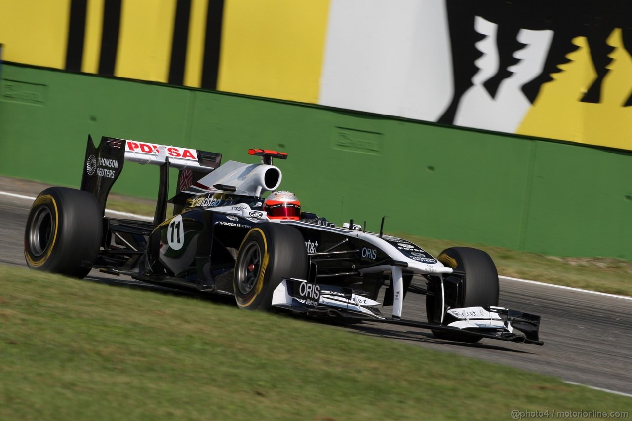 GP ITALIA, 09.09.2011- Prove Libere 2, Venerdi', Rubens Barrichello (BRA), Williams FW33