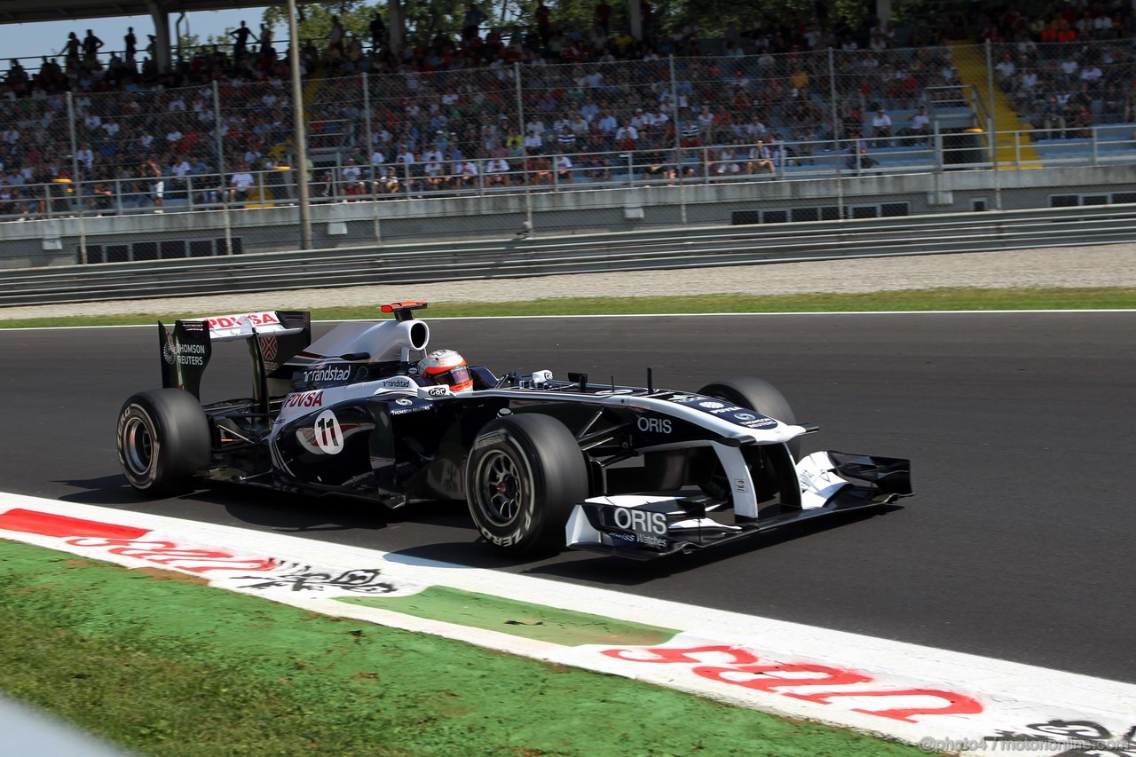 GP ITALIA, 09.09.2011- Prove Libere 2, Venerdi', Rubens Barrichello (BRA), Williams FW33