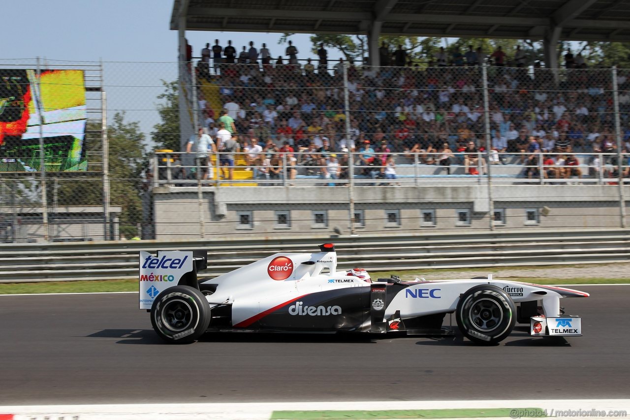 GP ITALIA, 09.09.2011- Prove Libere 2, Venerdi', Kamui Kobayashi (JAP), Sauber F1 Team C30