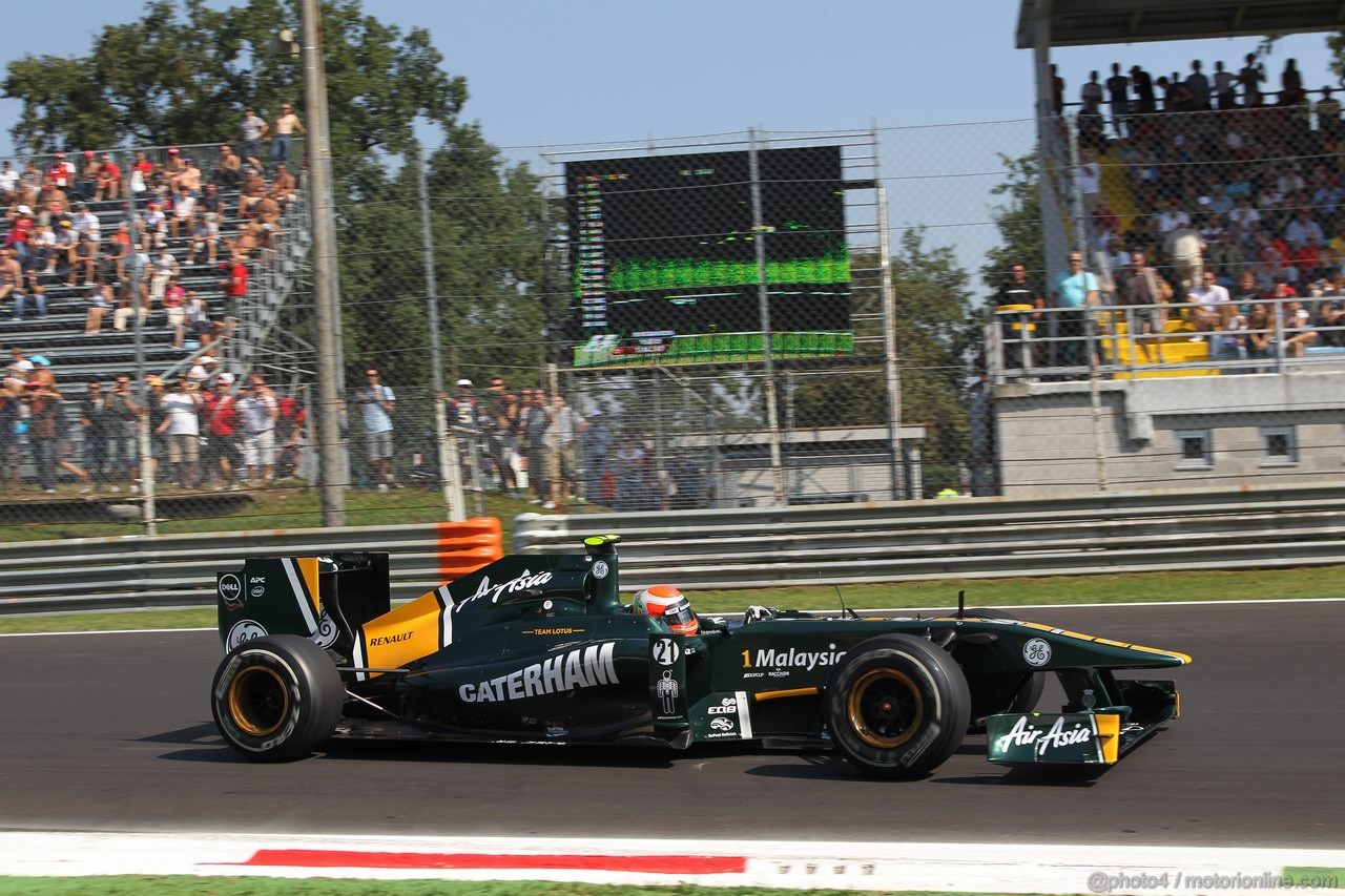 GP ITALIA, 09.09.2011- Prove Libere 2, Venerdi', Jarno Trulli (ITA), Team Lotus, TL11 