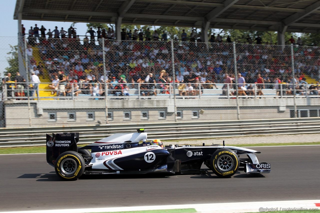 GP ITALIA, 09.09.2011- Prove Libere 2, Venerdi', Pastor Maldonado (VEN), Williams FW33