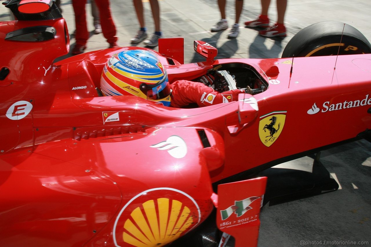 GP ITALIA, 09.09.2011- Prove Libere 2, Venerdi', Fernando Alonso (ESP), Ferrari, F-150 Italia 