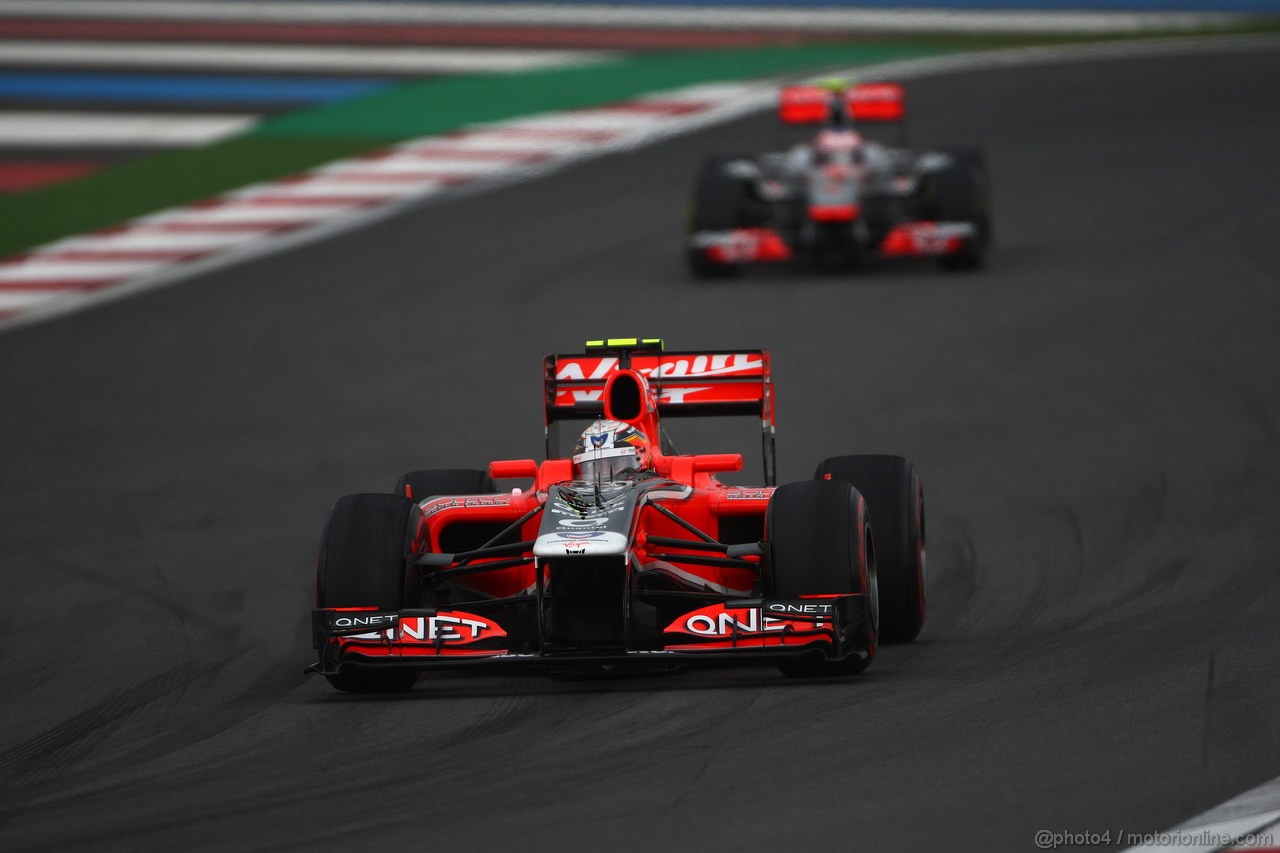 GP KOREA, 16.10.2011- Gara, Jerome D'Ambrosio (BEL), Marussia Virgin Racing VR-02 