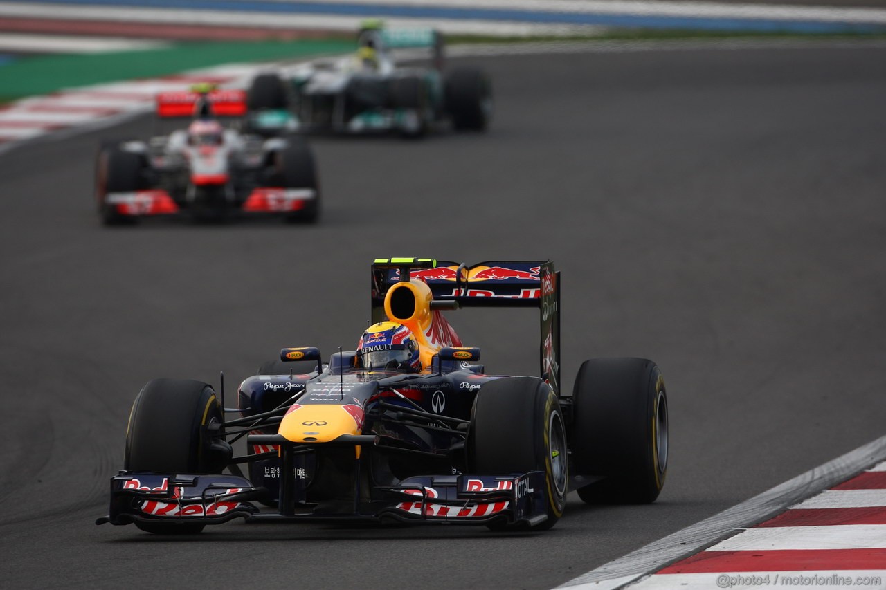 GP KOREA, 16.10.2011- Gara, Mark Webber (AUS), Red Bull Racing, RB7