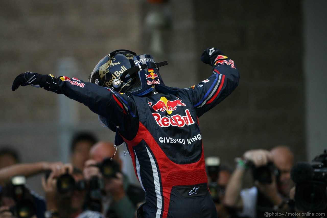GP KOREA, 16.10.2011- Gara, Sebastian Vettel (GER), Red Bull Racing, RB7 vincitore 