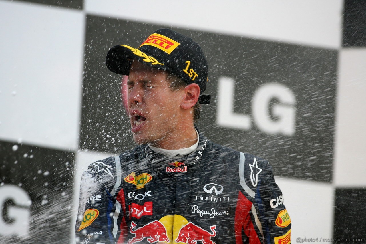 GP KOREA, 16.10.2011- Gara, Sebastian Vettel (GER), Red Bull Racing, RB7 vincitore